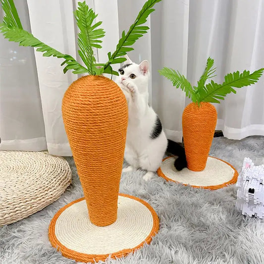 Funny Cat Grinding Claw Post Pet Supplies Cat Scratcher Cat Tree Tower Scratching Cat Tree Cute Carrot Cat Climbing Post