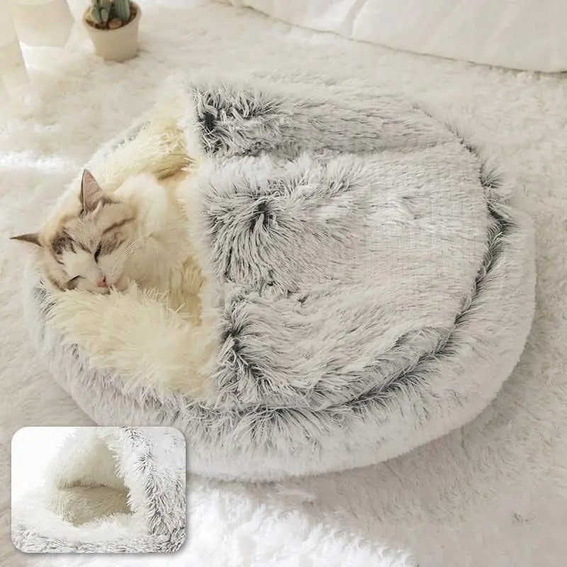 Plush Round Cat Bed