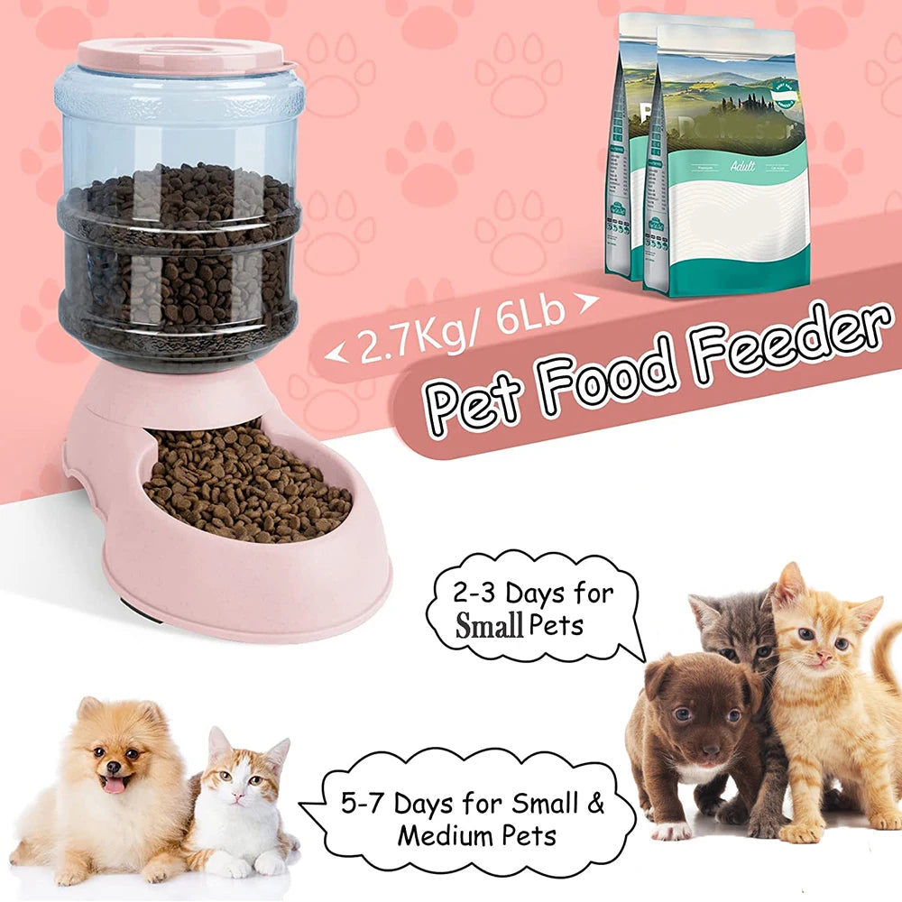 Large Capacity Pet Feeder & Water Dispenser