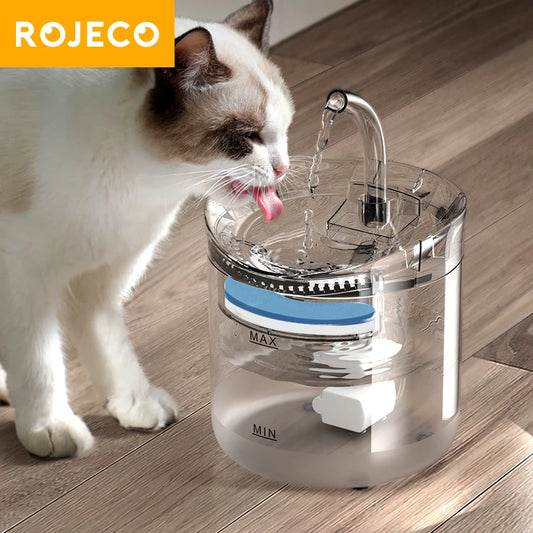 ROJECO Cat Water Fountain Automatic Pet Drinker