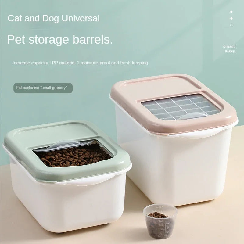 Pet Food Cat Food Storage Bucket Dog Food Sealed Bucket Cat Storage Box Can Moisture-proof 10KG Large Capacity Pet Supplies