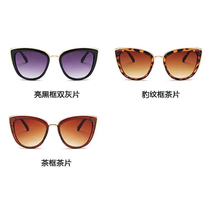 Ladies Cat Eye Sunglasses Personalized Leopard Print Sunglasses Sunscreen Fishing Outdoor Cycling Driving Sunglasses eyeglasses