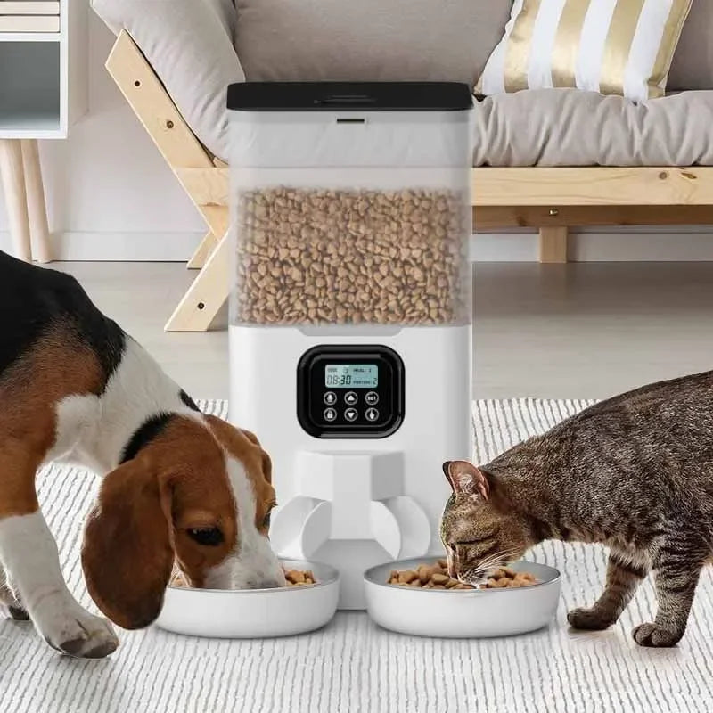 Smart Automatic Feeder Pet Cat Feeders 6L Double Auto Cat Food Dispenser Large Capacity Timed Cat Feeder for Cats Dog Dry Food