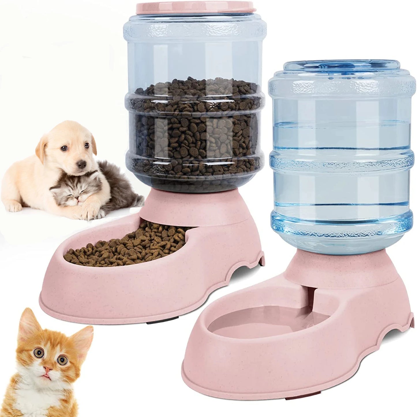 Large Capacity Pet Feeder & Water Dispenser