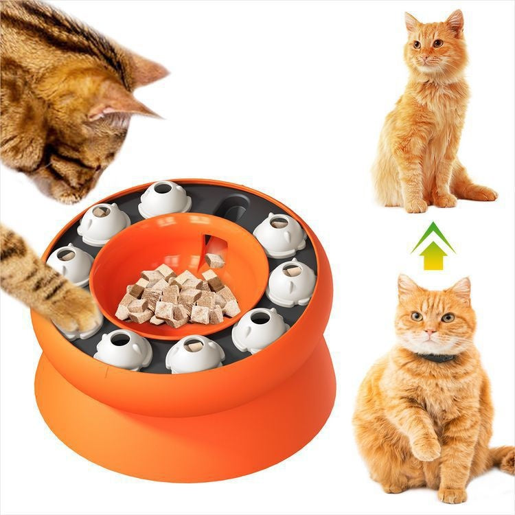 Amazon Rotating Food Leakage Feeding Cat Bowl Puzzle Cat Toy